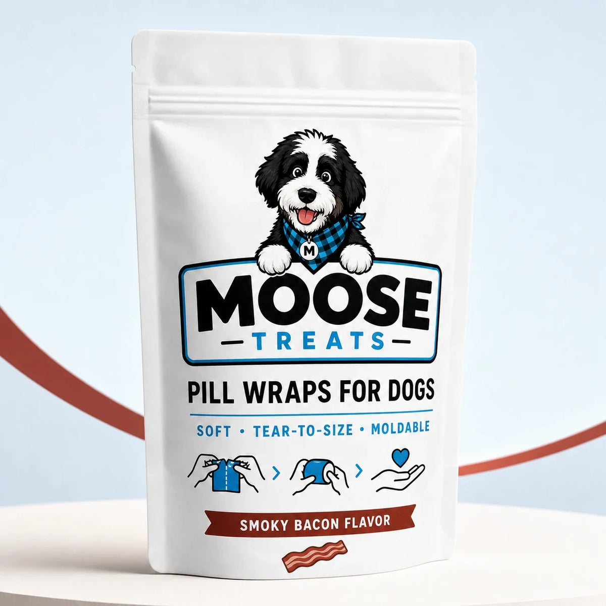 Moose Pill Wraps Smoky Bacon pouch